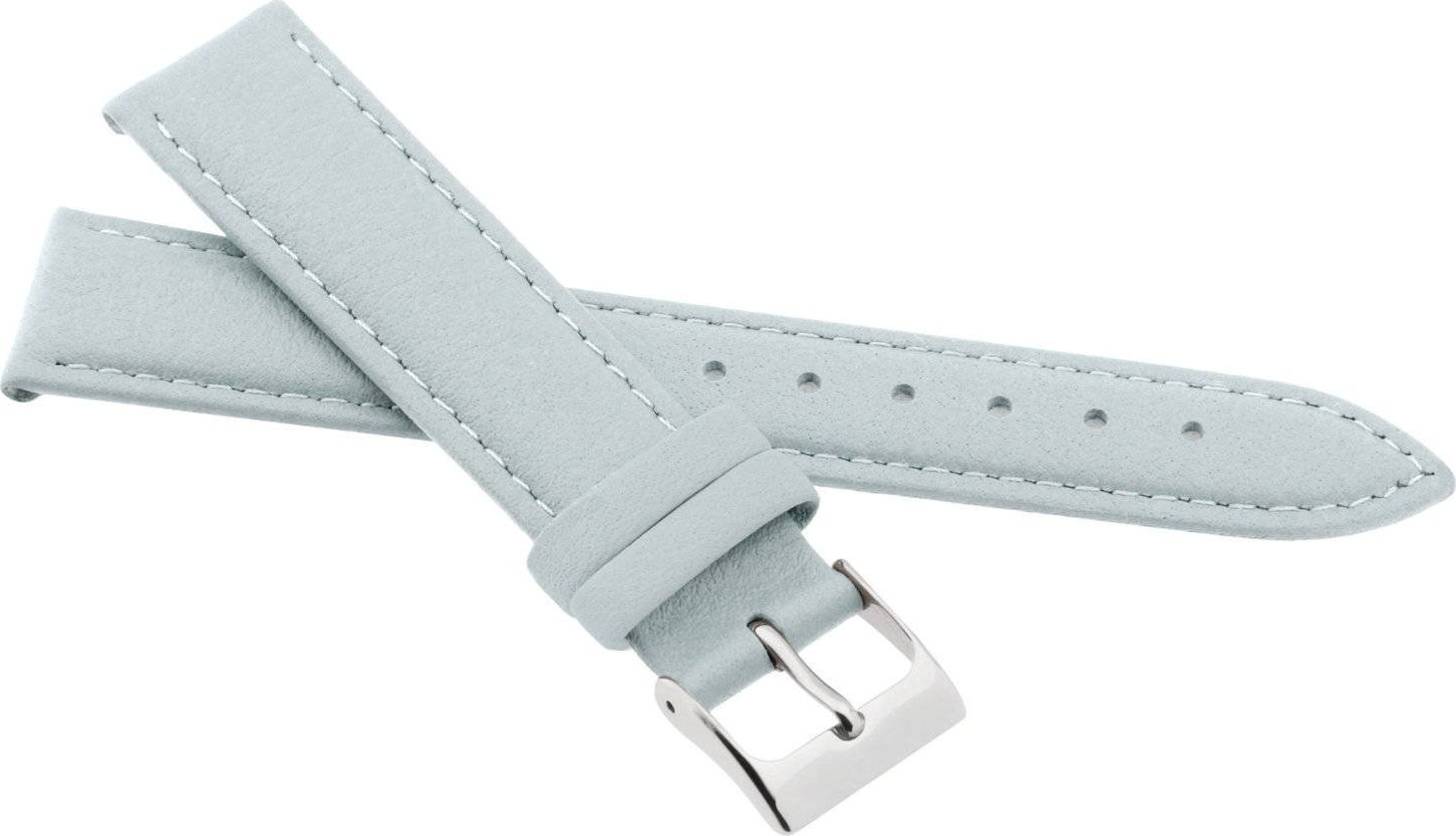 JVD Skórzany pasek do zegarka 12 mm JVD R41406-12 jasnoszary