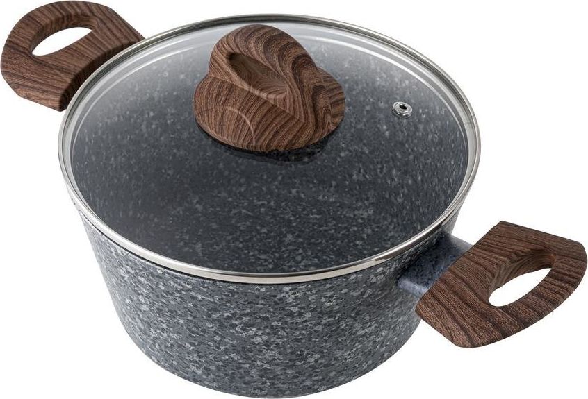 Florina Garnek aluminiowy z pokrywką Florina Granite 28 cm 6,1 l