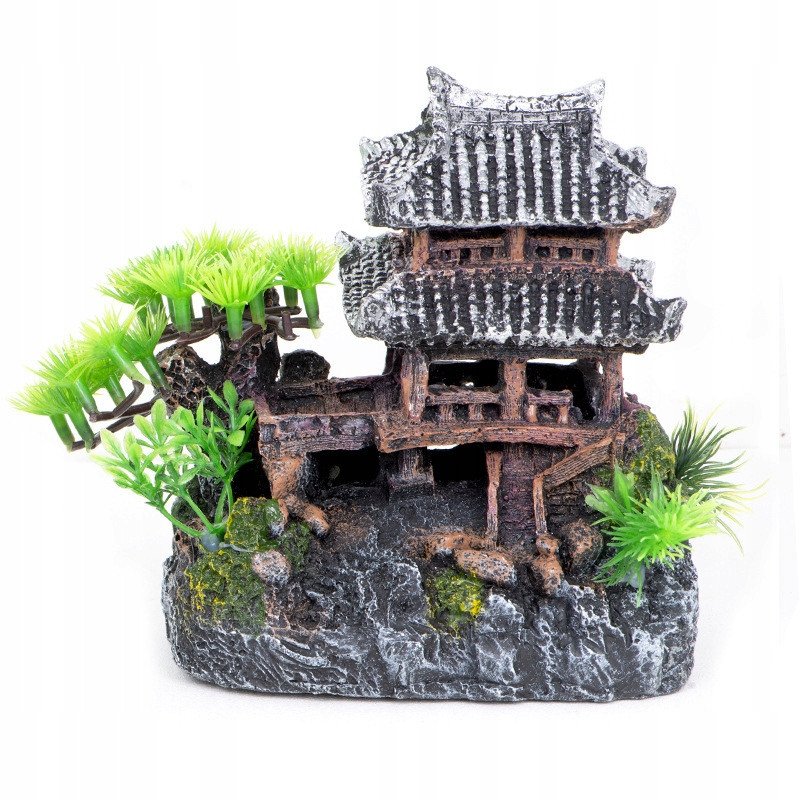 OZDOBA AKWARIOWA PIĘKNY Japoński dom XL 15cm