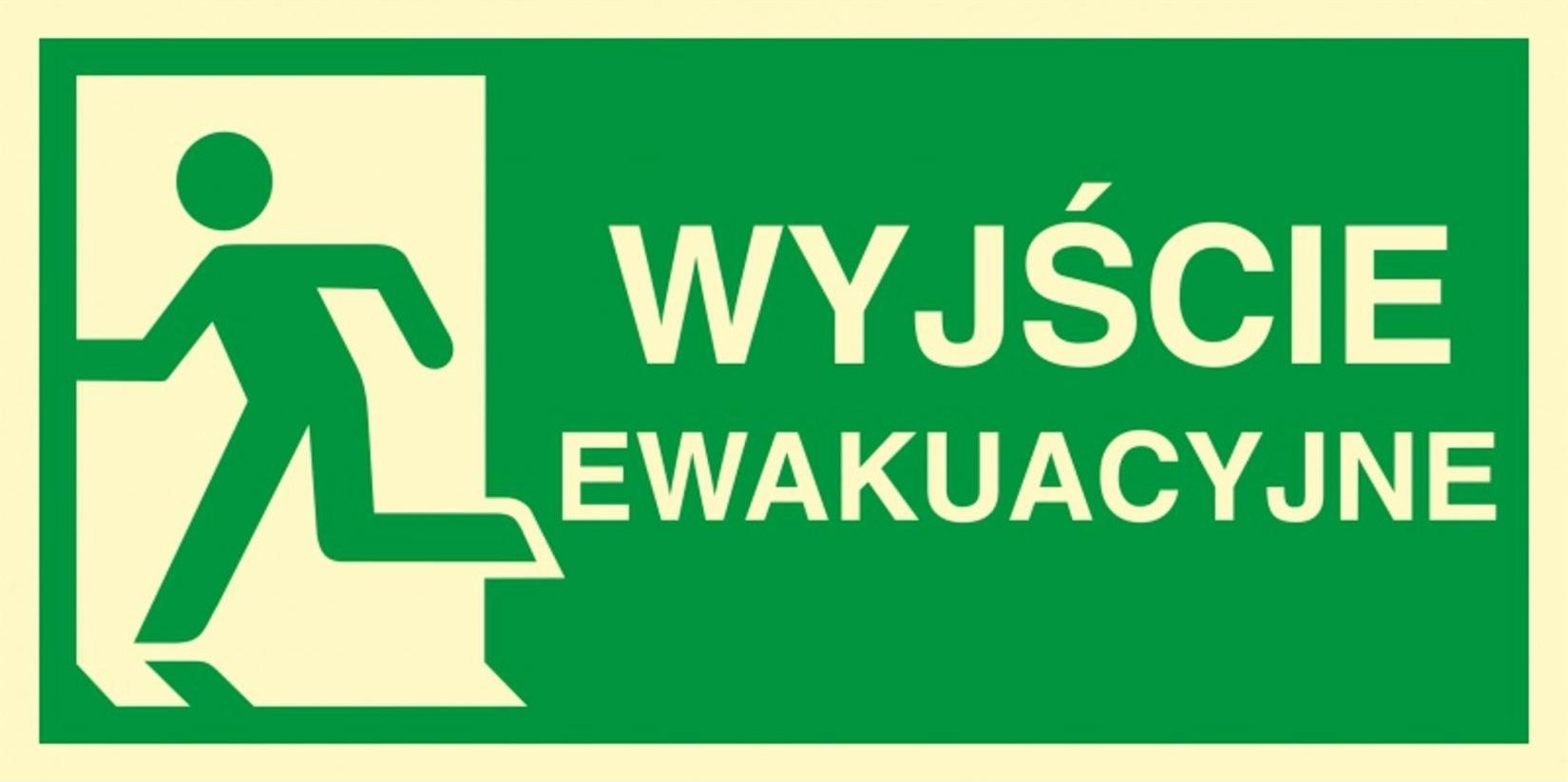 PROCERA AC100CEPS - ZNAK EWAKUACYJNY - KIERUNEK DO WYJŚCIA EWAKUACYJNEGO - W LEWO