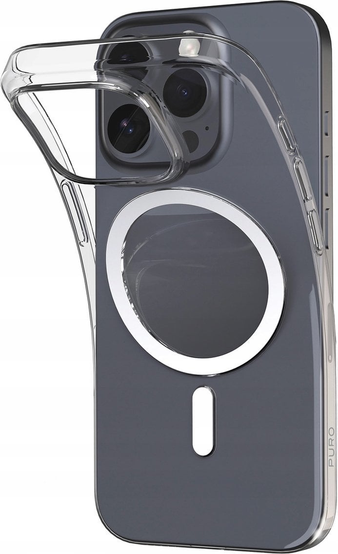 Puro Etui silikonowe 03 Mag MagSafe do iPhone 16 Pro - przezroczyste