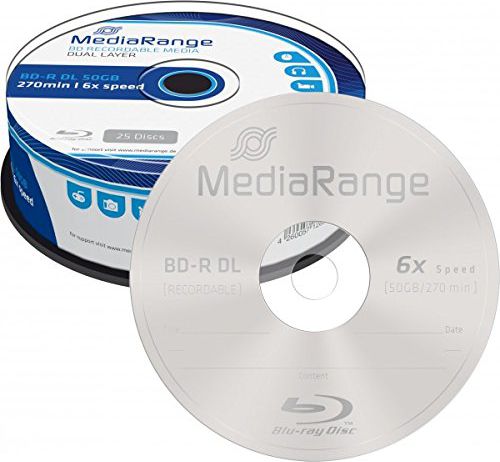MediaRange BD-R DL 50 GB 6x 25 sztuk (MR508)