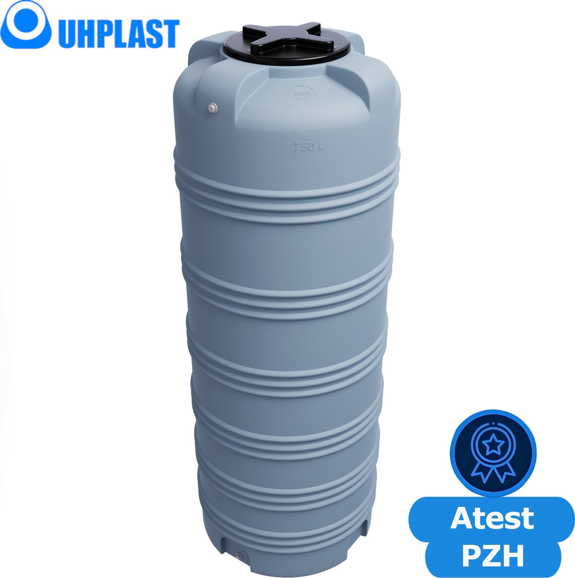 UHP Zbiornik na wodę 750l UHP VERTICON HIGH V-750 Szary