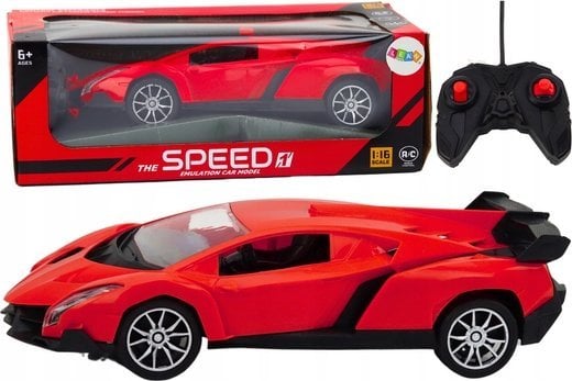 LeanToys Samochód RC 1:16 Zdalnie Sterowany Sportowy Czerwone Auto