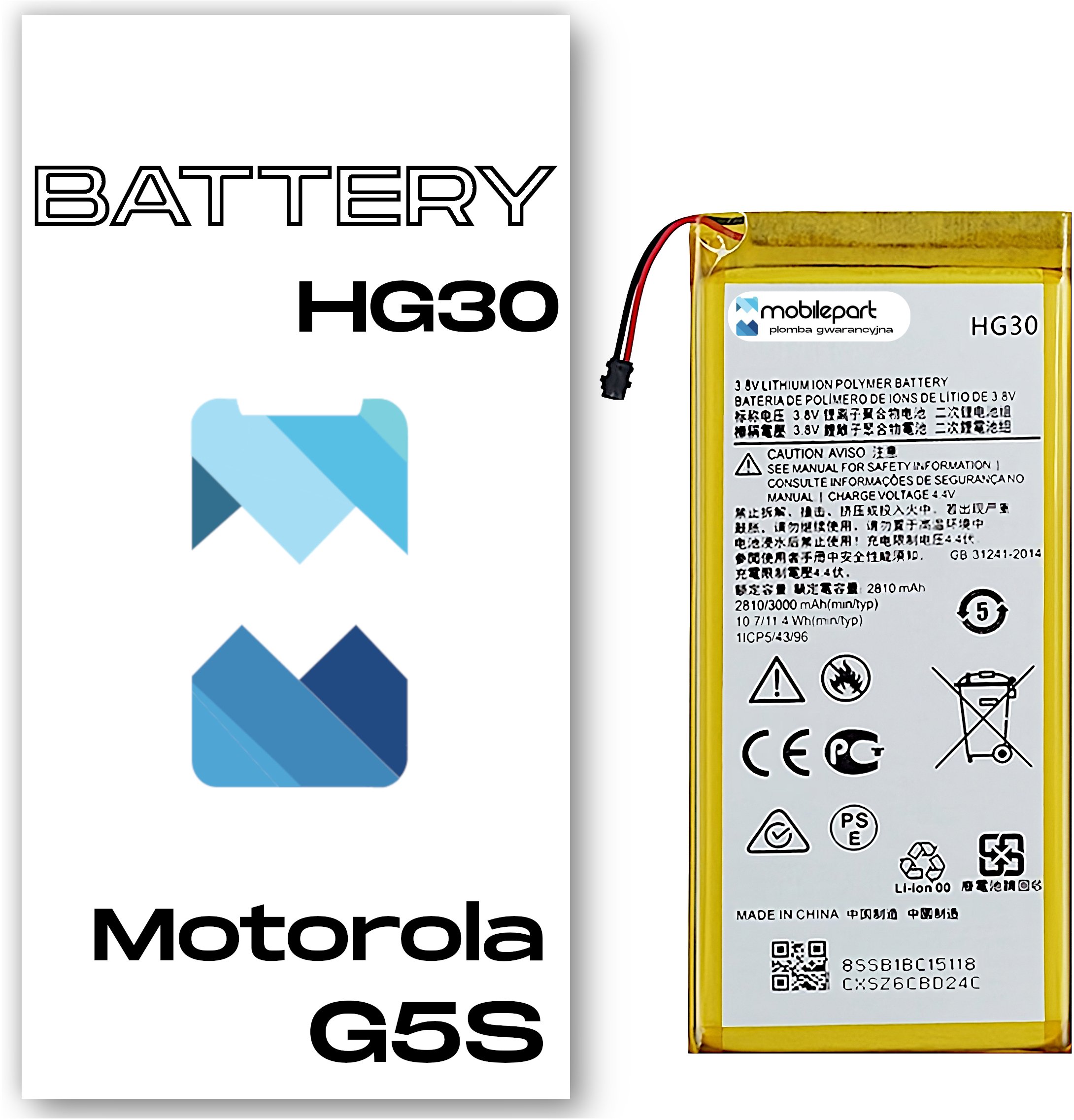 Bateria Mobilepart Bateria do Motorola G5S XT1793 Nowy Akumulator HG30