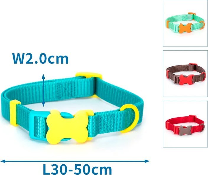 Nobleza Obroża dla psa W2.0*L30-50CM RED/BROWN/BLUE/GREEN COLOURED NYLON DOG COLLAR W2.0*L30-50CM RED/BROWN/BLUE/GREEN