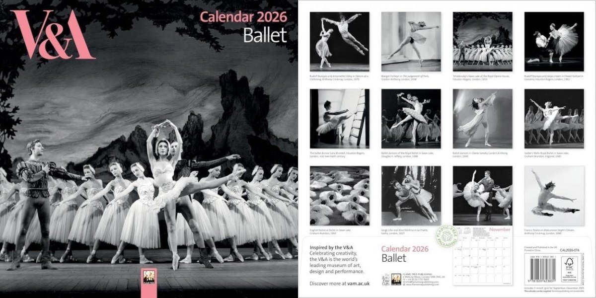Kalendarz 2026 ścienny kwadrat Balet V&A