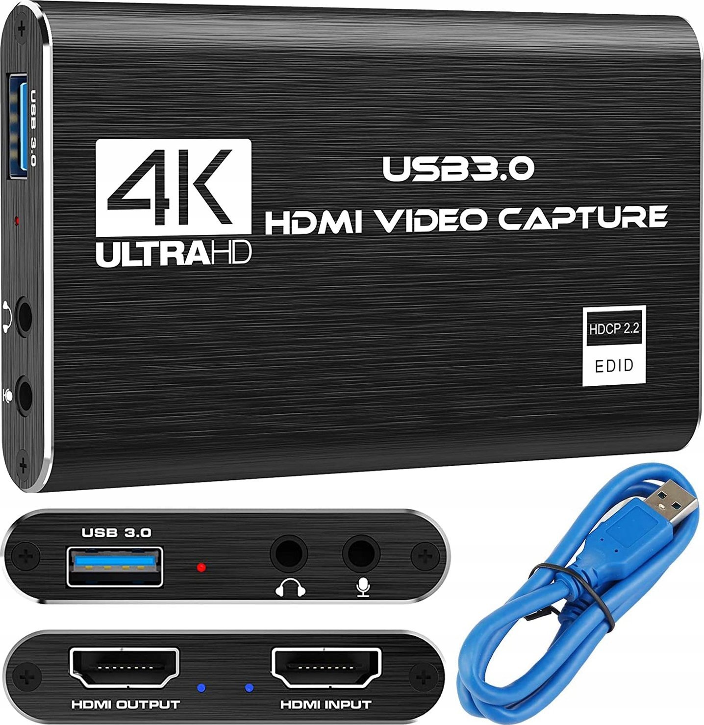 VIDEO GRABBER 4K PROSTOKĄTNY VICTOR-HDMI-1
