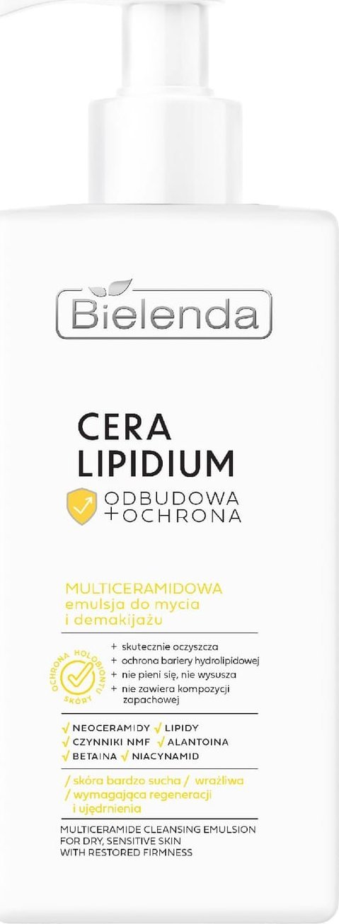BIELENDA Cera Lipidium Odbudowa + Ochrona Multiceramidowa emulsja do mycia i demakijażu 300 ml