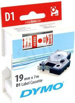 Dymo D1 19X7 CZERWONO/BIALA (S0720850)