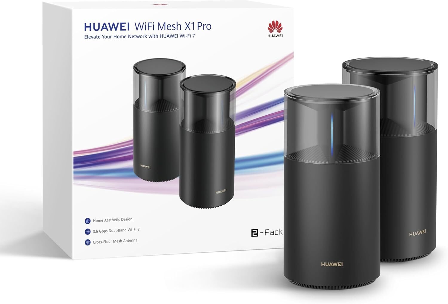 Zestaw HUAWEI X1 Pro Router WiFi Mesh 3,6 Gbit/s Wi-Fi 7 2 sztuki