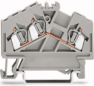 Wago Złączka szynowa 3-przewodowa 2,5mm2 szara (280-641)