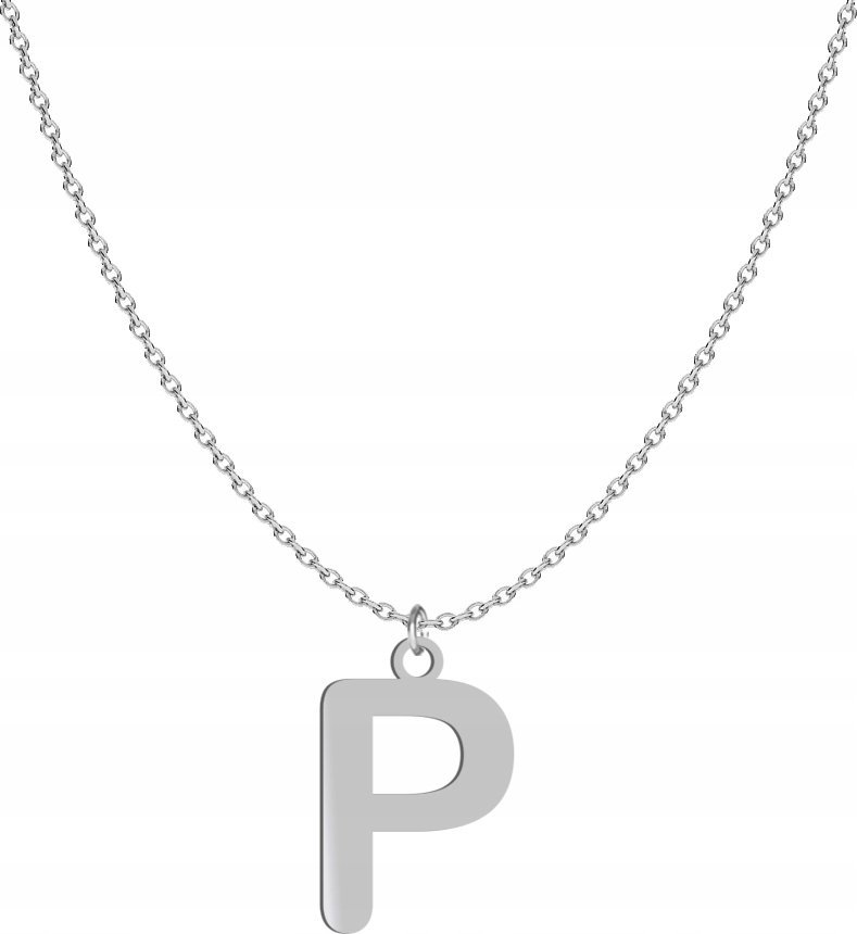 Radziszewska Jewellery Srebrny naszyjnik LITERA P DEDYKACJA GRATIS