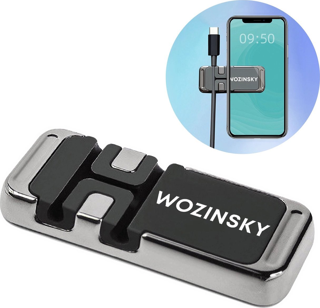 Wozinsky Wozinsky Uchwyt Na Telefon Magnetyczny Z Organizerem Do Kabli (Wmcdo-B1)