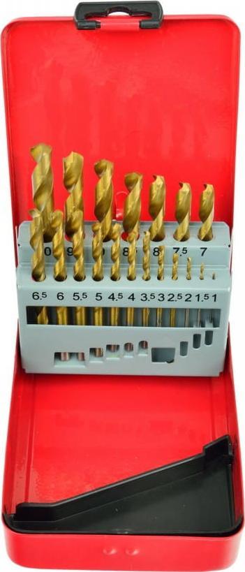 Wiertło Geko KPL.WIERTEŁ 19SZT.1-10MM POW.TYT. MET.BOX(40) G38234 GEKO