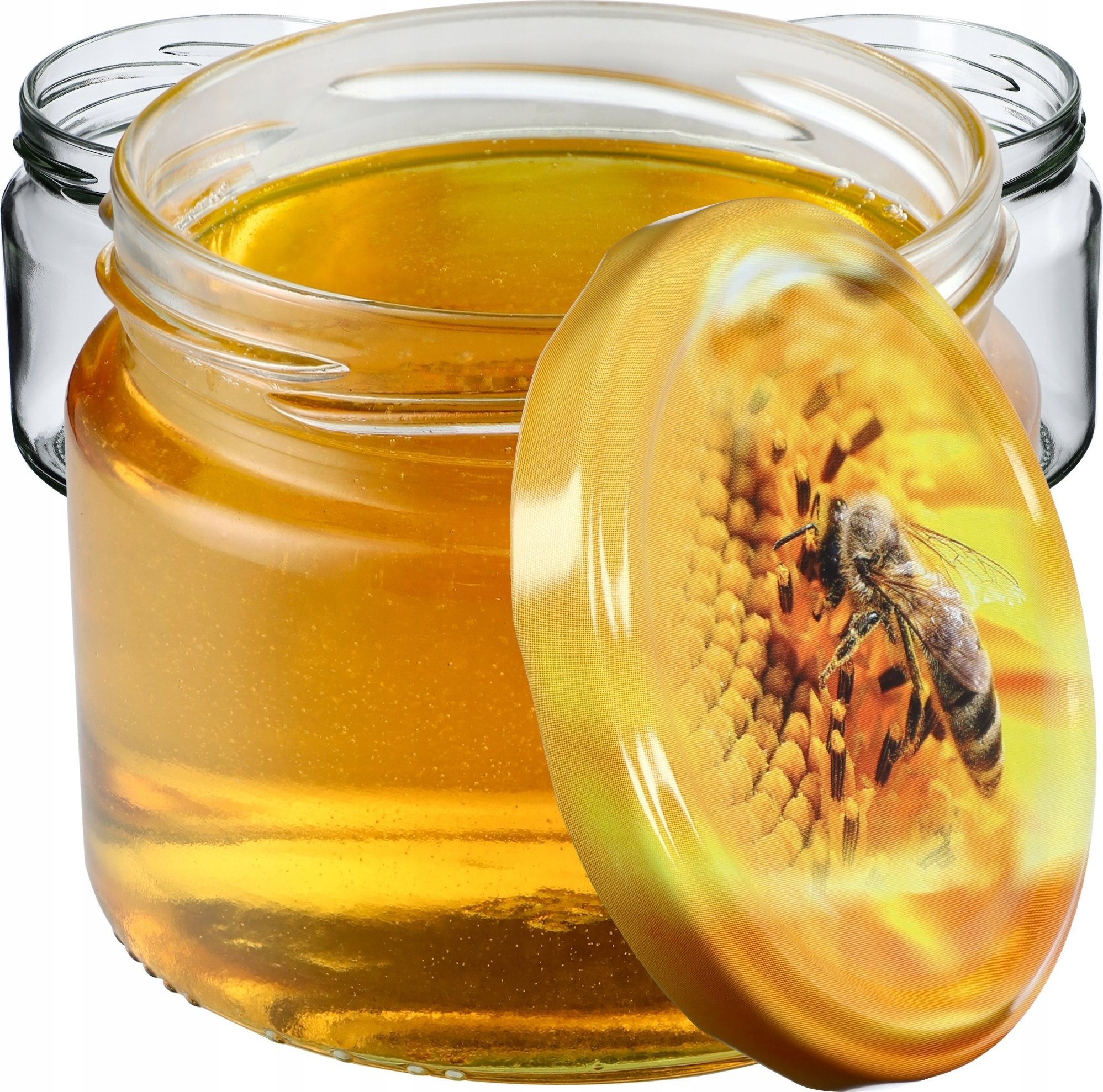 Kadax 10x Słoiki Na Przetwory Miód 330ml Zakrętki fi82