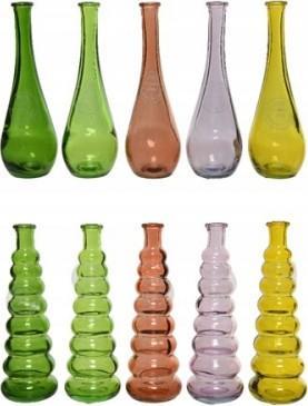 Kaemingk Szklany wazon dekoracyjny na kwiaty mix 18 cm