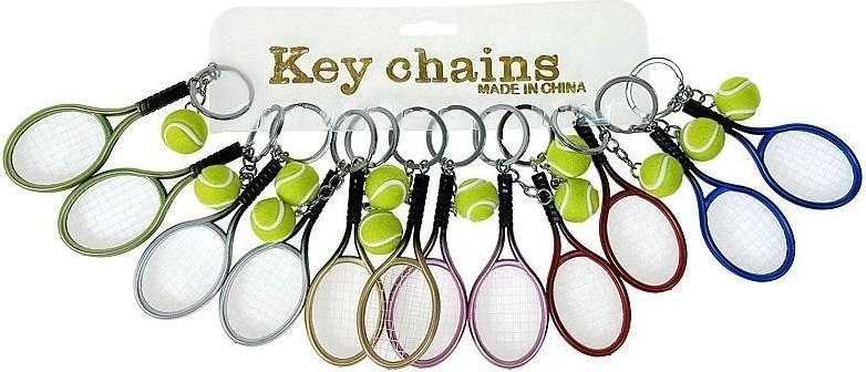 Brelok Rakieta tenisowa z piłeczką (12szt)