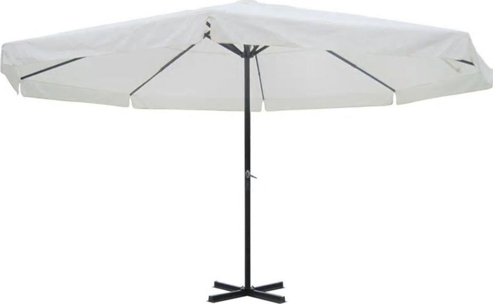 vidaXL Parasol z aluminium, 500 cm, biały