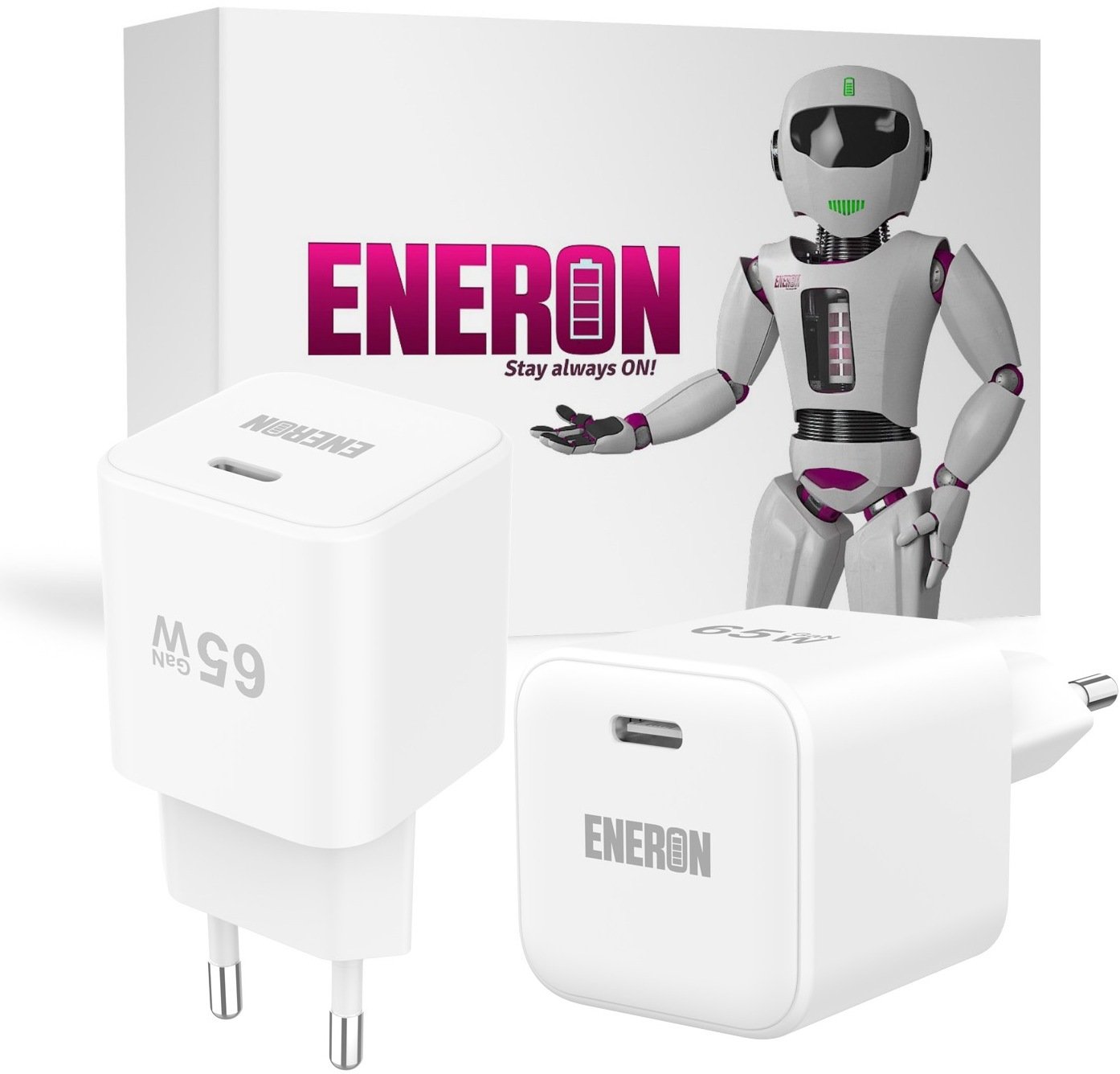 NAJMNIEJSZA ŁADOWARKA GaN 65W MINI POWER CUBE USB-C do LAPTOPA TELEFONU