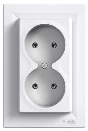 Schneider Electric Gniazdo podwójne b/u białe- EPH9700221