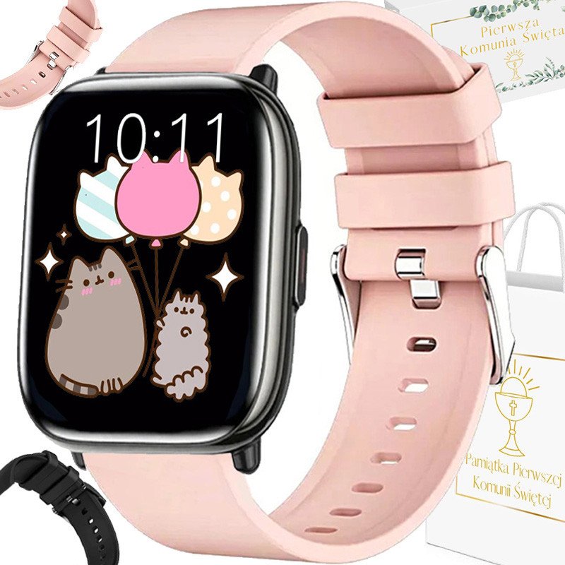 Zegarek na Komunię SMARTWATCH Rubicon RNCF31 pink/black