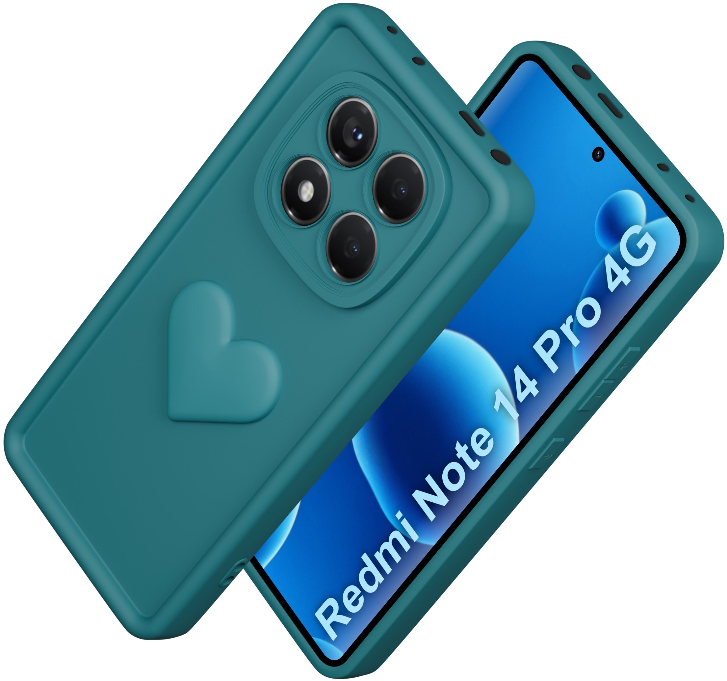 Etui do Xiaomi Redmi Note 14 Pro 4G silikonowe MATOWE serce