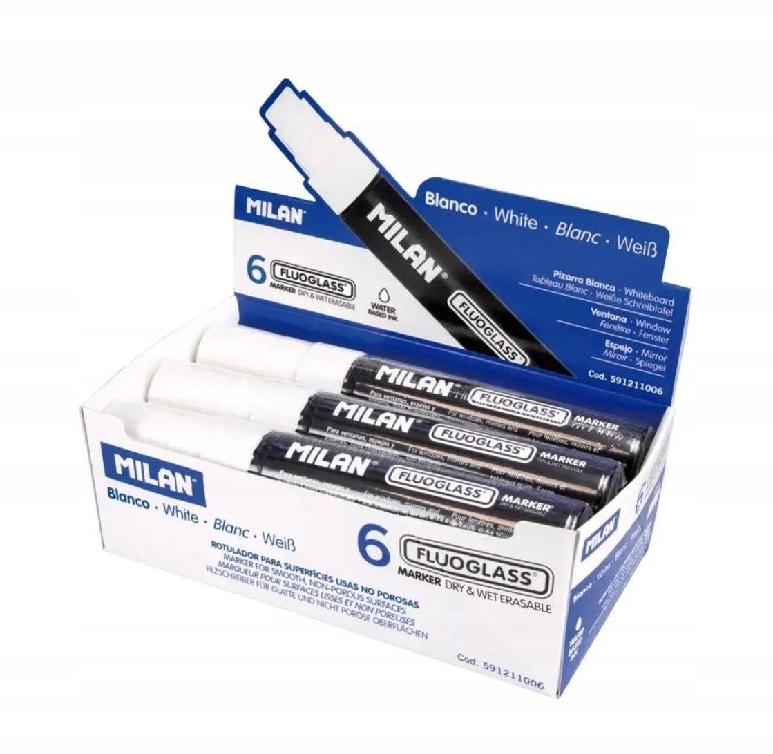 Marker do szyb biały 15mm (6szt)
