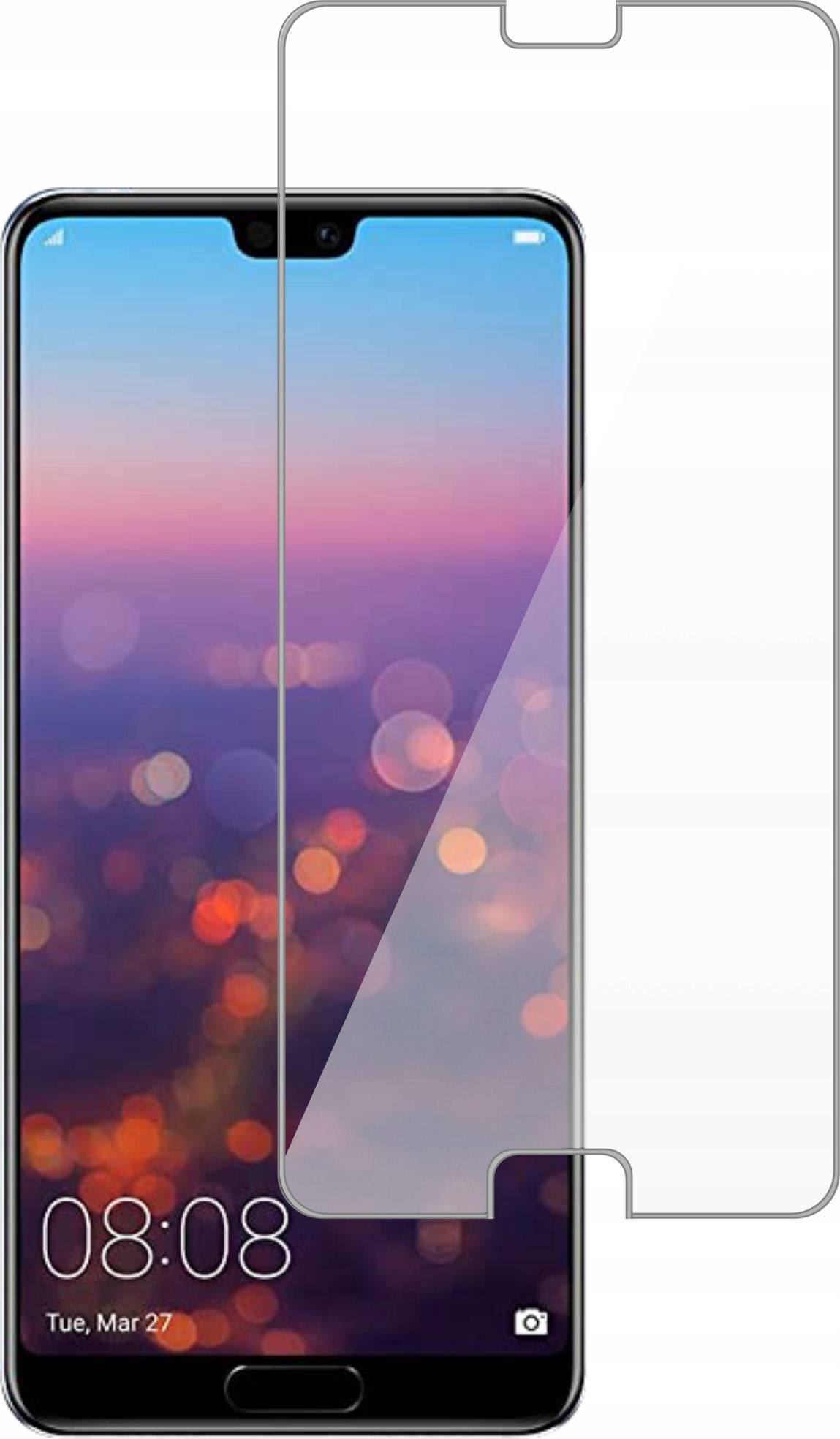 etumi Szkło Hartowane 9H Do Huawei P20 Szybka Na Ekran Szkiełko Ochronne Na Ekran Twarde Płaskie Przód / Ochrona Matrycy Telefonu Glas0017