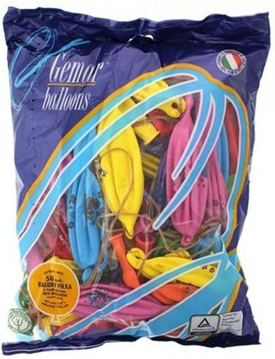 GoDan Balon pastel PiĹ‚ka z nadrukiem Lux mix kolorĂłw 50 sztuk. GPBD1/ASL50.