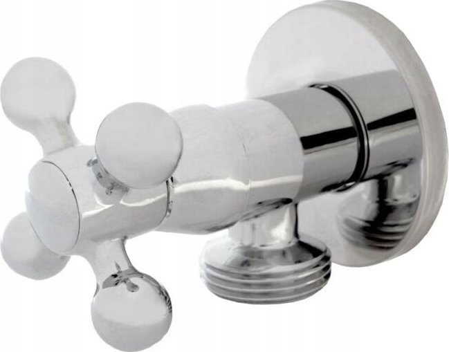 IDMAR Zawór kątowy 1/2x1/2 z głowicą ceramiczną RETRO 1010 chrom