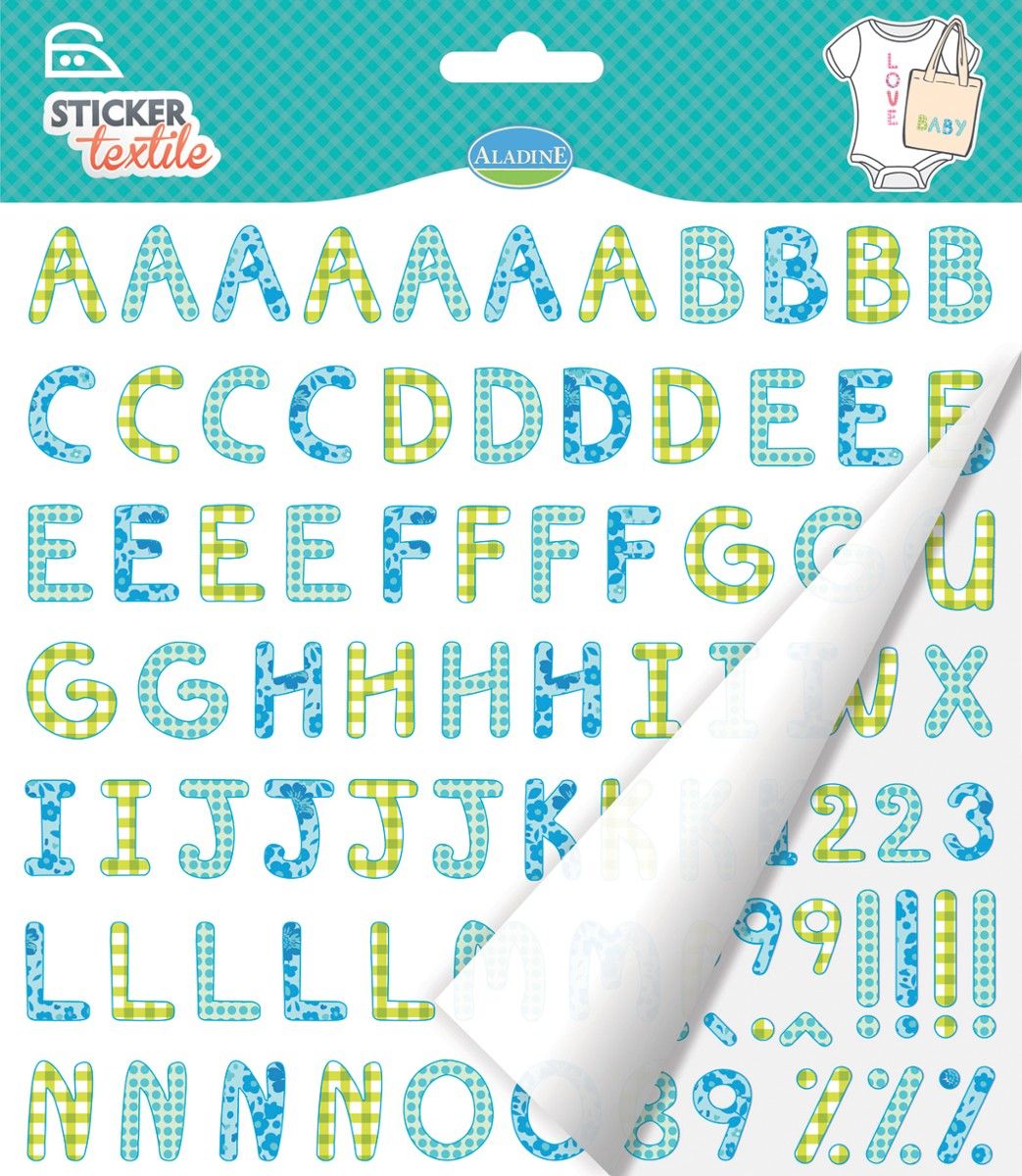 Aladine Naprasowywanka Alfabet Niebieski