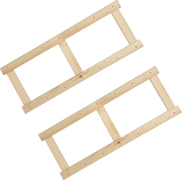 Wamar-Sosenka Bok 2 szt do regału drewnianego LSR ramka noga 85,8 cm Naturalny