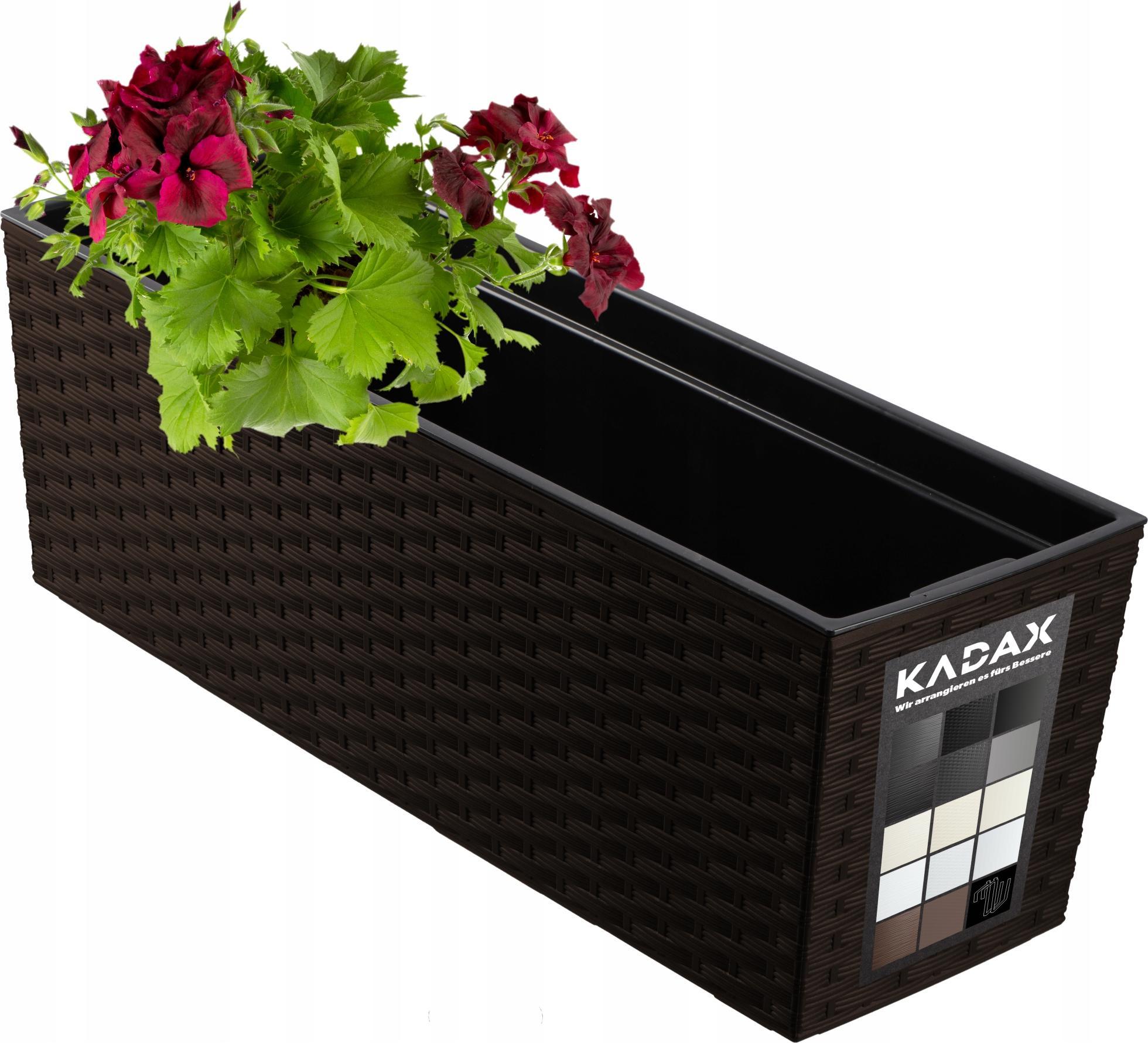Kadax DONICZKA SKRZYNKA BALKONOWA + WKŁAD 19x56cm MOKKA