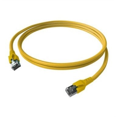 Kabel krosowy EasyLan FlexBoot Cat.6A, S/FTP, żółty, 2 m