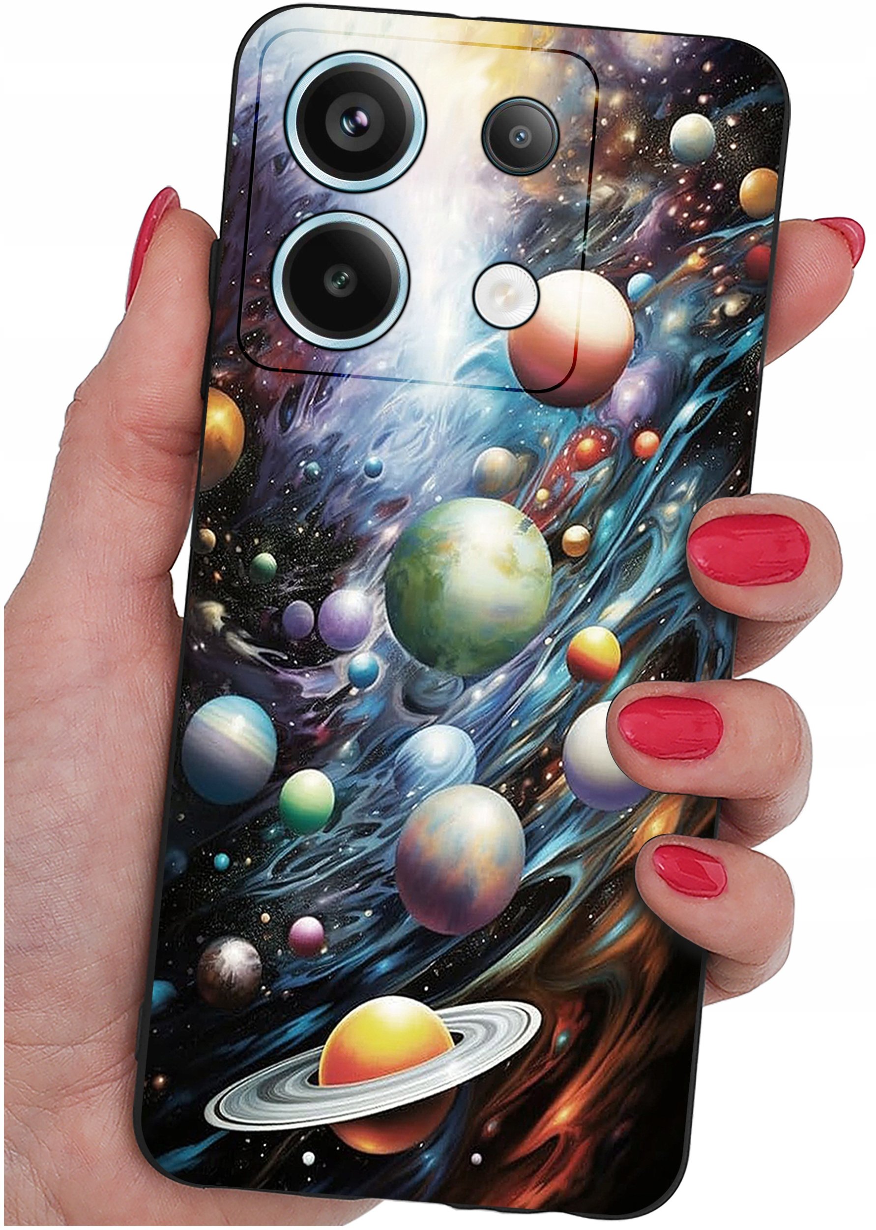 ETUI do Xiaomi Redmi Note 13 Pro 5G WZORY |SILIKONOWE MATT CASE +SZKŁO 9H