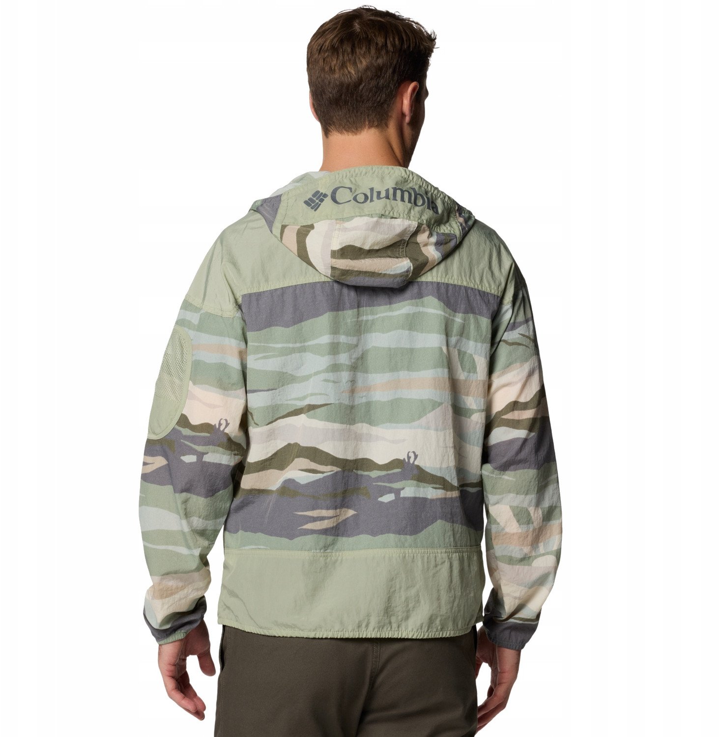 Columbia Challenger II Novelty Windbreaker Jacket 2116981348 Zielone M