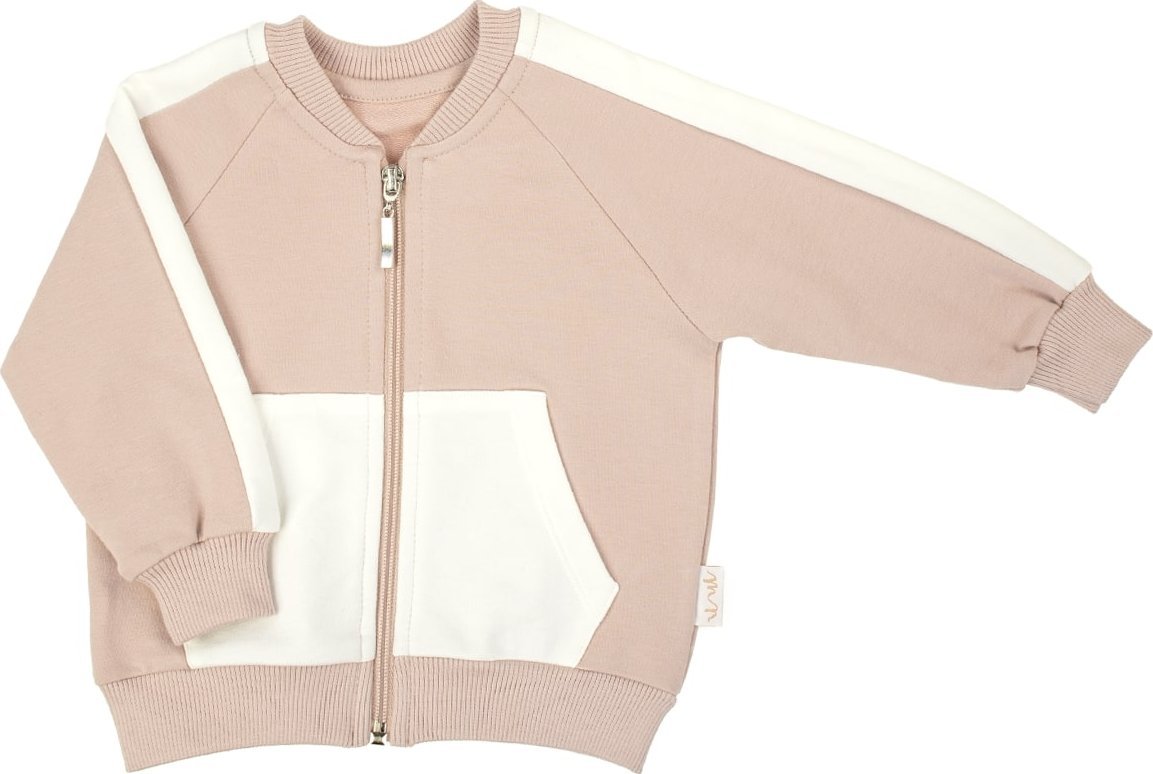NICOL Bluza dresowa rozpinana dla dziewczynki beżowa Nicol Lou 68