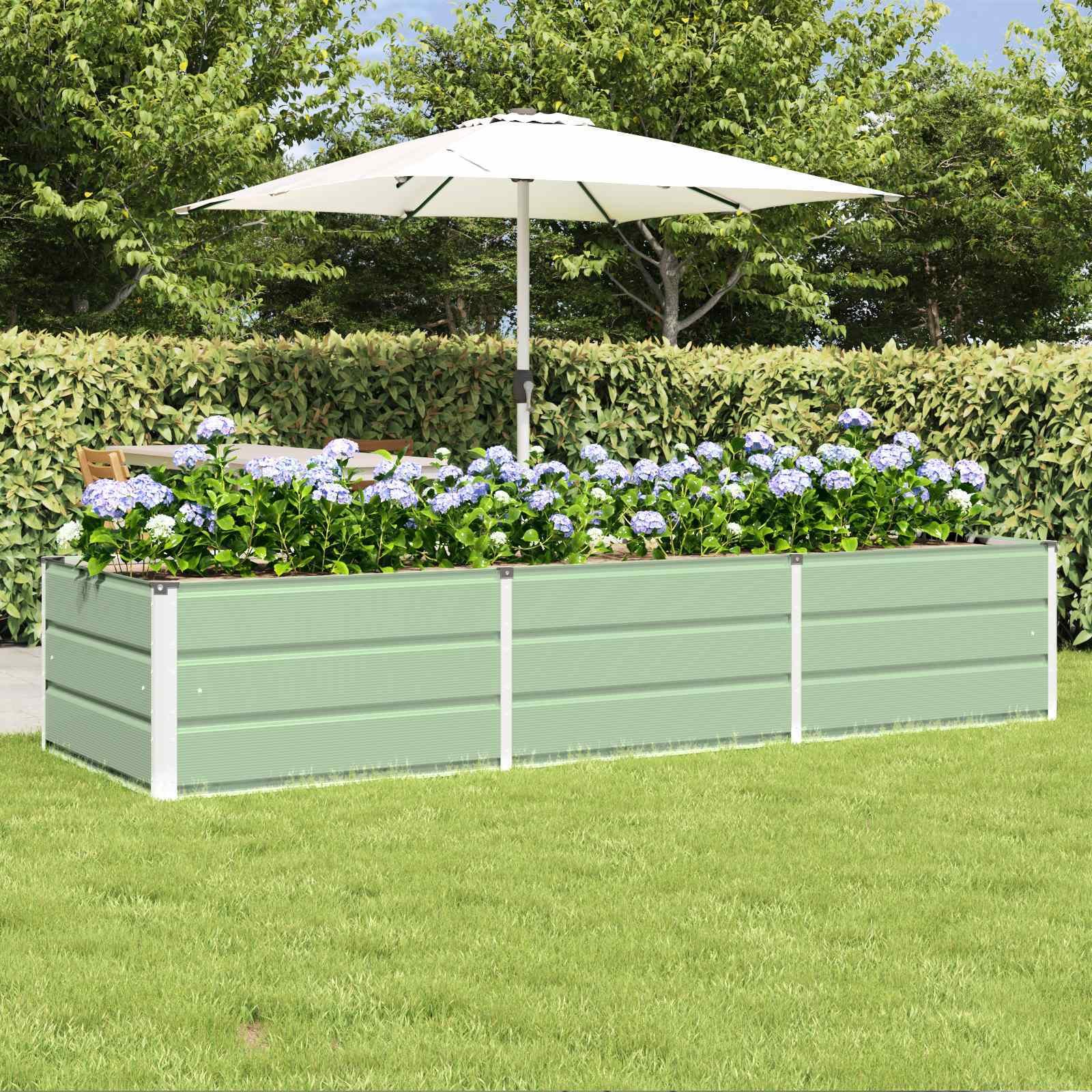 vidaXL Donica Zielony 240 x 80 x 45 cm Stal