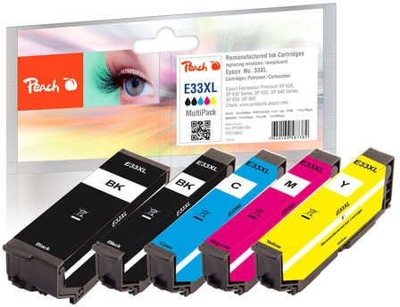 Peach Patrone Epson No.33XL T3357 Multipack bk,pbk,c,m,y remanufactured