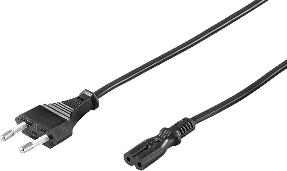 Kabel zasilający Goobay Kabel zasilający EURO radiowy CEE 7/16 - IEC 320 C7 1,5m (50084)