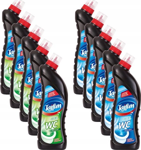 Tytan ŻEL DO MYCIA WC TAJFUN MORSKI LEŚNY PROMO 10x750g