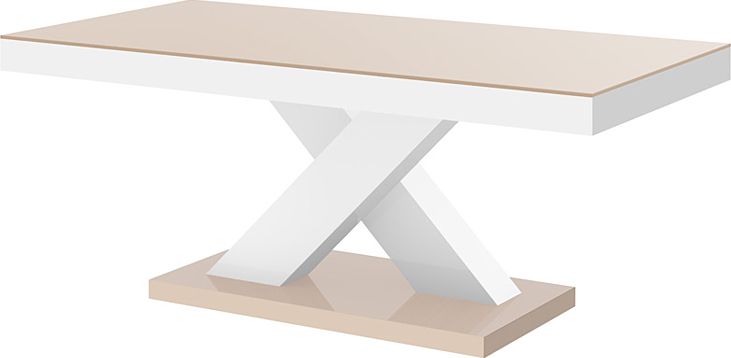 Elior Praktyczny ławostół beżowo - biały połysk - Canelo 3X