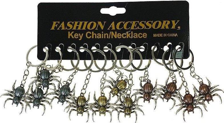Brelok pająk metalowy (12szt)