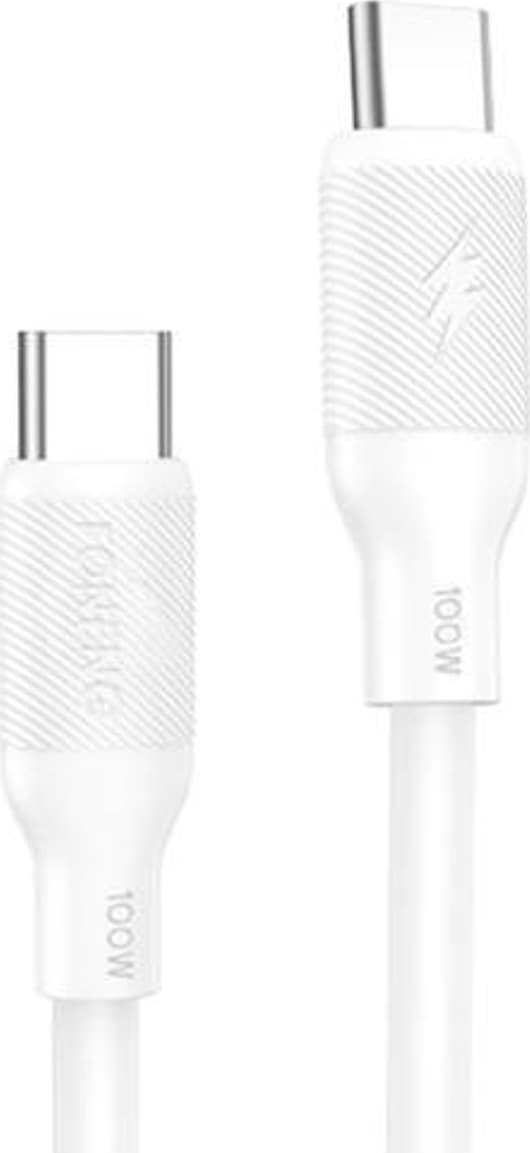 Kabel USB Foneng USB-C - USB-C 1 m Biały (X80 Type-C to Type-C)