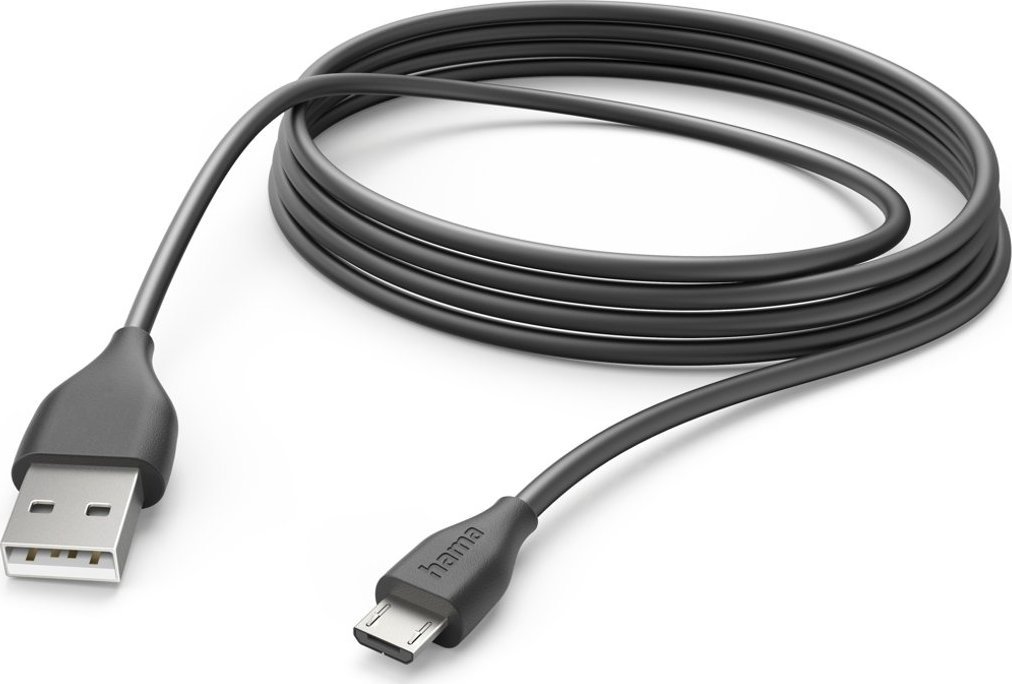 Kabel USB Hama USB-A - microUSB 3 m Czarny (002015880000)
