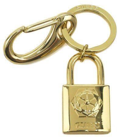 Guess, Guess, Lock, Metal Keyring, RW7421 P2201, Gold Unisex