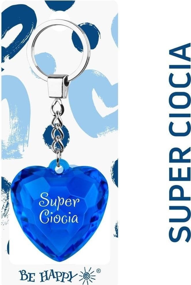 Breloczek Be Happy Brelok serce super ciocia