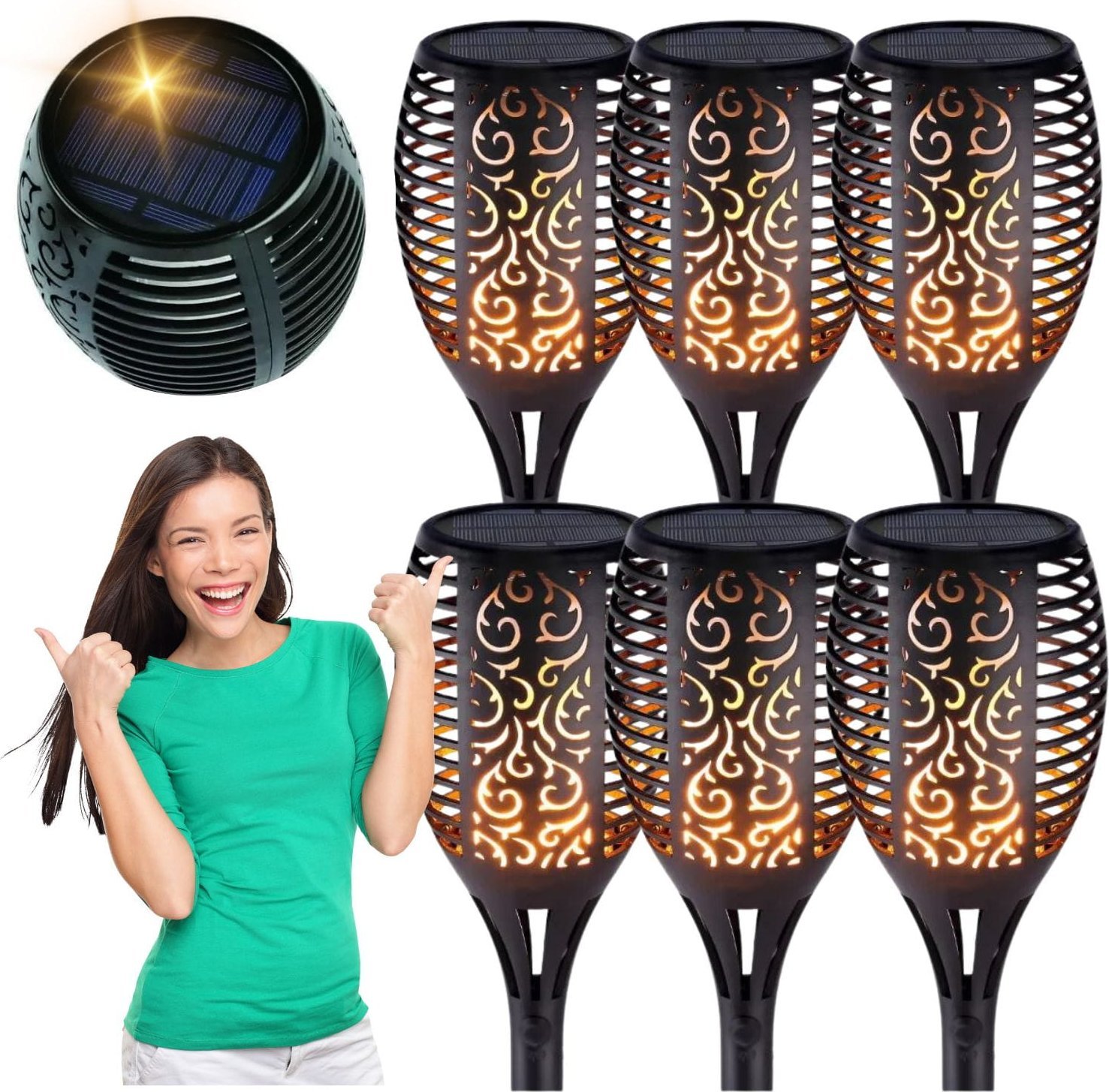 ZOLTA Pochodnia solarna LED Lampa ogrodowa 6szt.