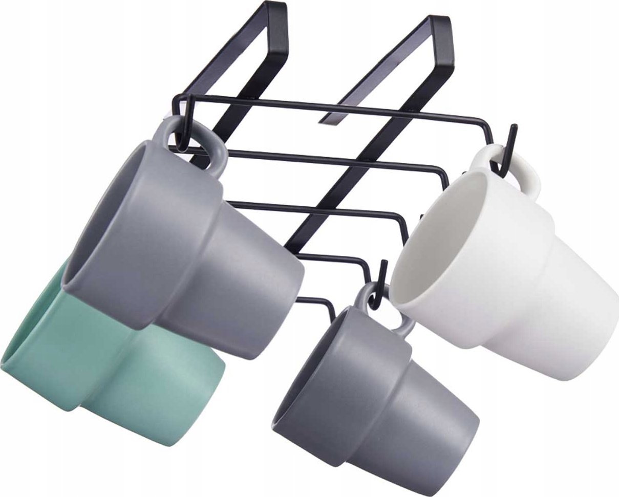 Kinvara Metalowy uchwyt na 10 kubków, montaż bez wiercenia